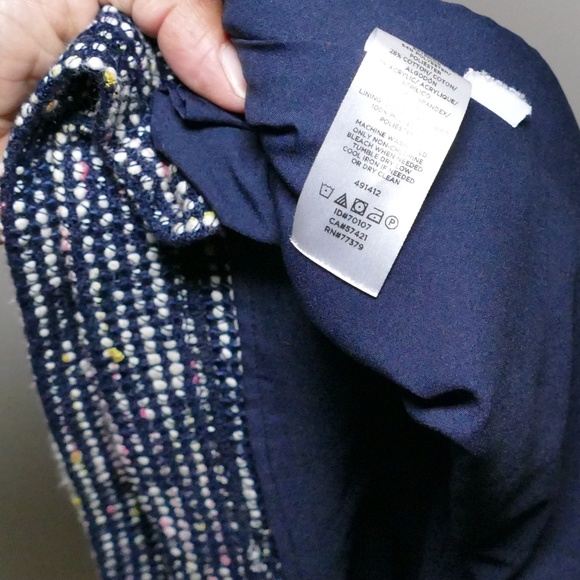 Loft Multicolor Puff Sleeve Fit Fare Dress sz 10 - Picture 7 of 8